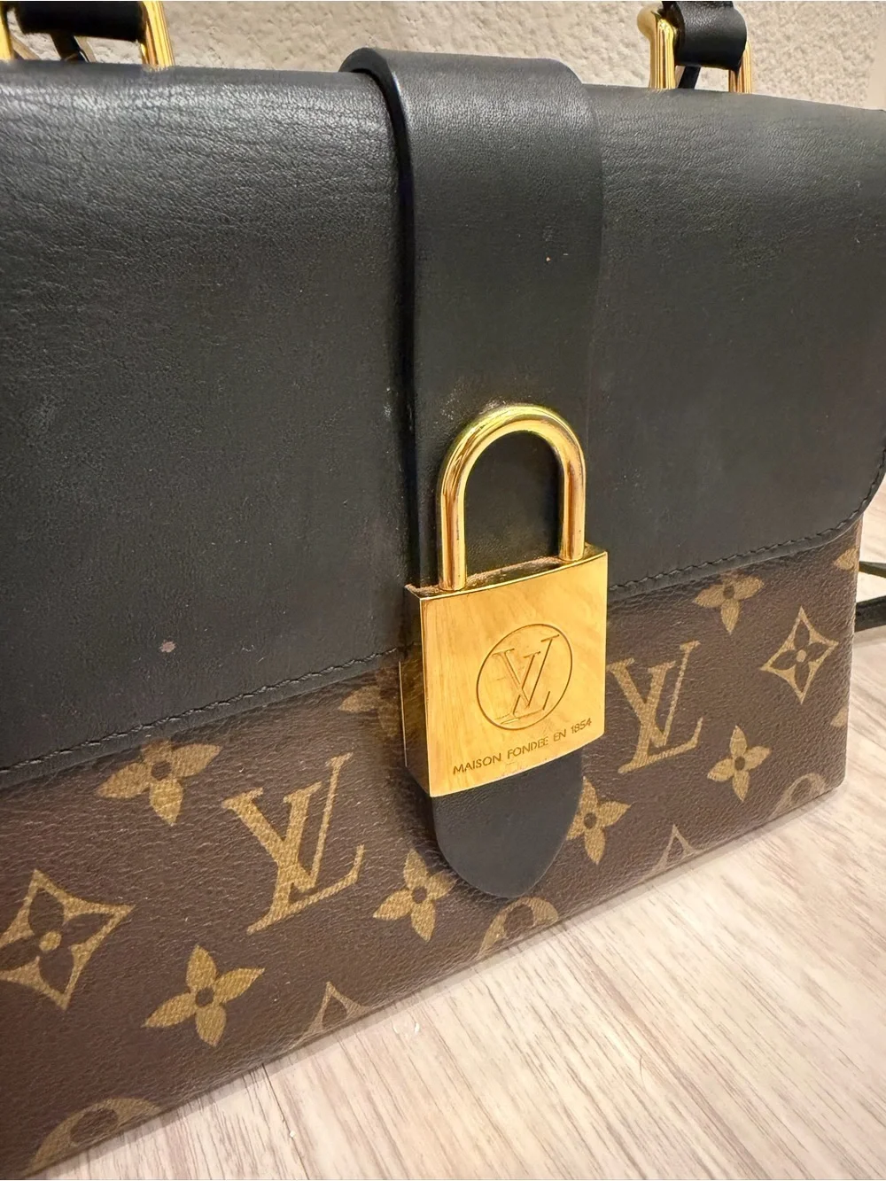 Louis Vuitton Locky BB Monogram Top Handle Bag
